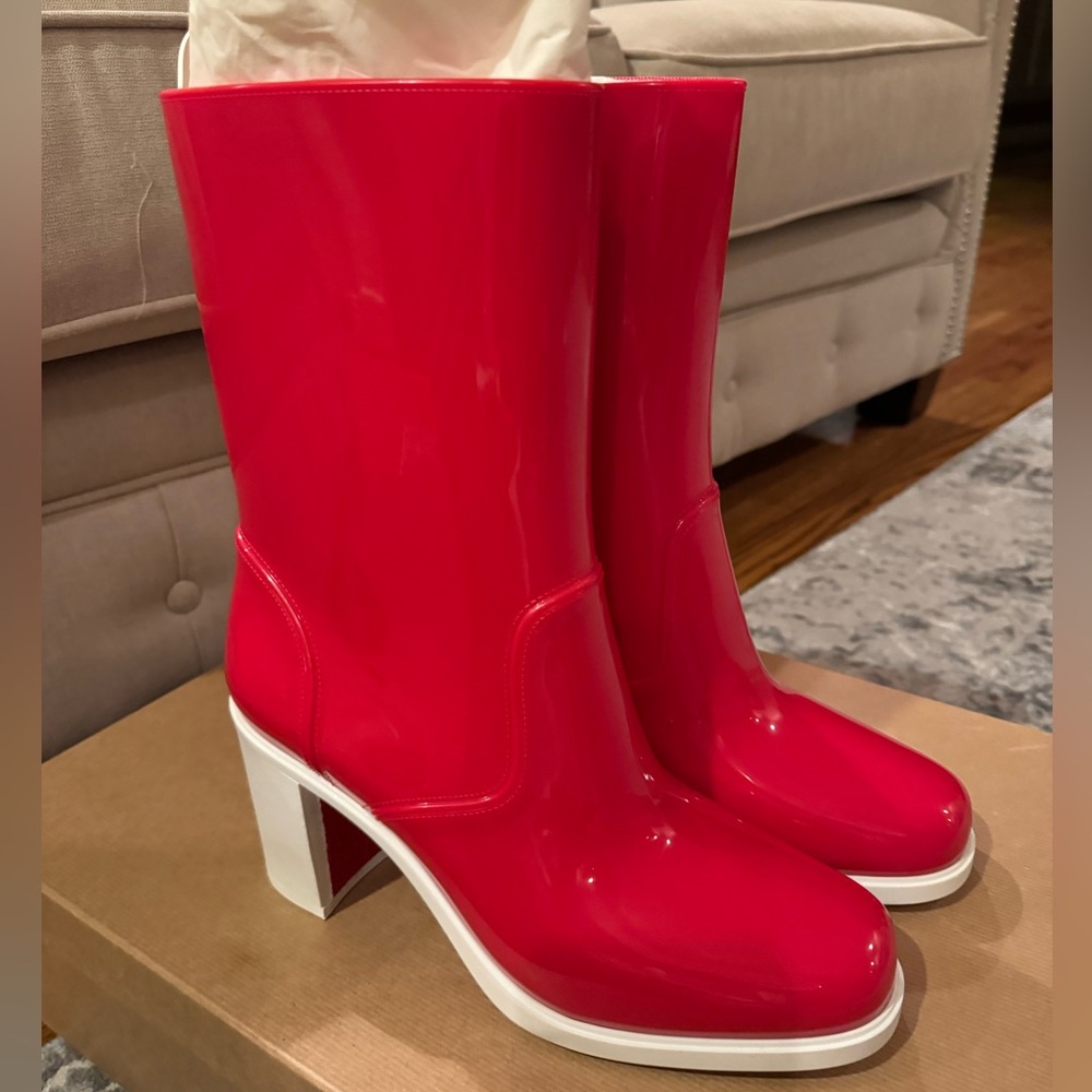 Christian Louboutin rain boots size 41 brand new in box